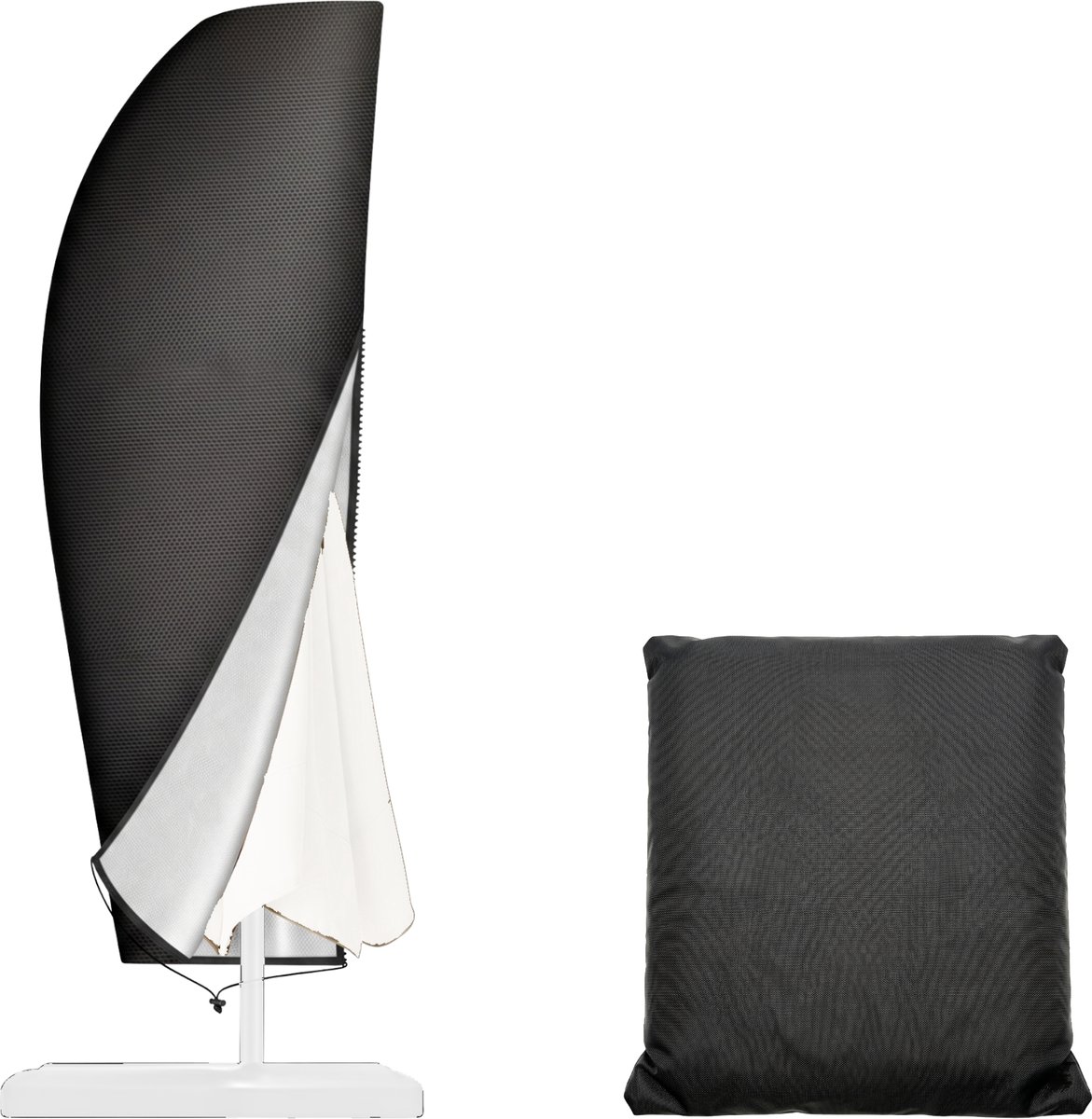 Purepeak Parasolhoes voor Zweefparasol - Afdekhoes voor Parasol - Zwart - Waterdicht - Winddicht - UV-bestendig - Oxford 210D