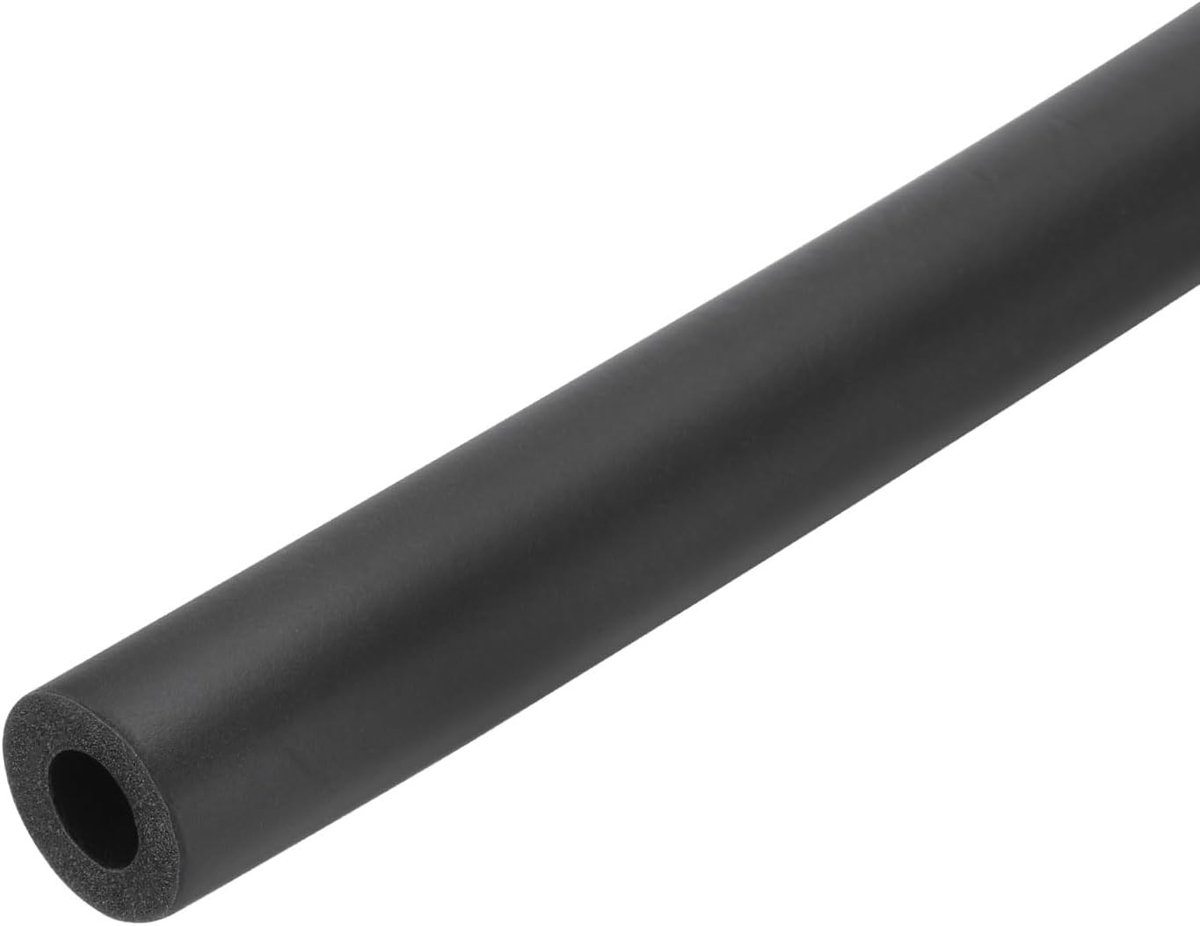 Buisisolatie schuimstof, diameter 10mm isolatiedikte 5mm verwarmingsbuisbekleding voor fitnessapparatuur, buizen, handgrepen (Zwart)