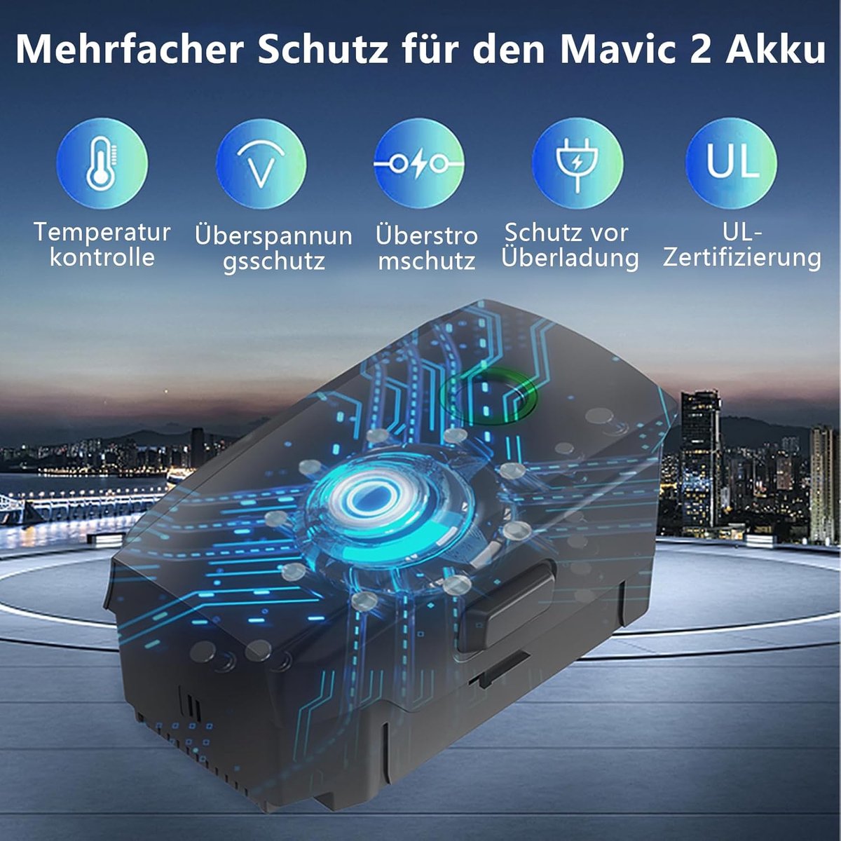 2 Pro accu 2 stuks, 3850 mAh 15,4 V intelligente vluchtaccu voor DJI Mavic 2 Pro, 31 minuten Max vliegtijd accu voor DJI Mavic 2 Zoom drone (niet voor Mavic Pro) (alleen voor DJI-originele – foto 3