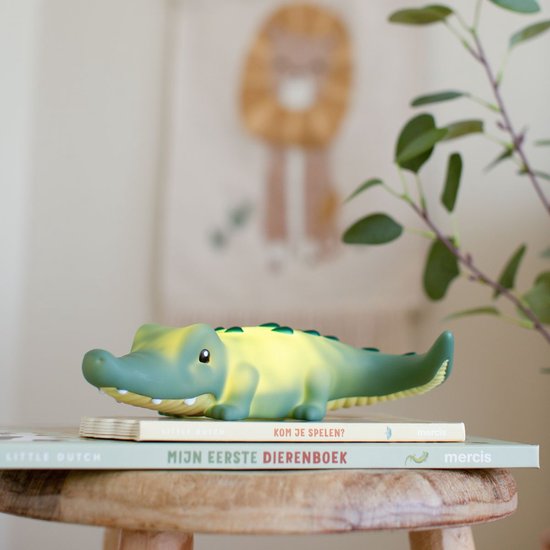 Little Dutch Nachtlampje Krokodil - Safari - USB-oplaadbaar - 3 lichtstanden - Timer 20 min - Speelgoed kinderen - Voor meisjes en jongens van Little Dutch — afbeelding 3