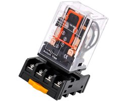 Rele 220 V, Klein Dubbel Relais MK2P-I AC 220 V DPDT Spoel 8-Pins Met Steekfitting PYF83A Uitwisselcontact