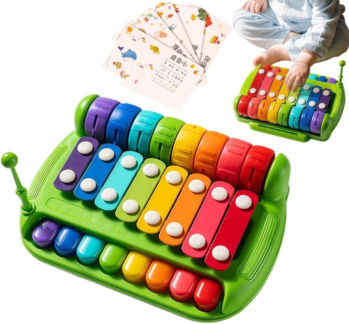 Kinderen Piano Xylofoon - Muziekinstrument Speelgoed - Muziek Leren Spelen - 8 Kleurrijke Toetsen