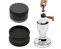 Omgoods - Koffiestamper van Roestvrij Staal met Siliconenmat