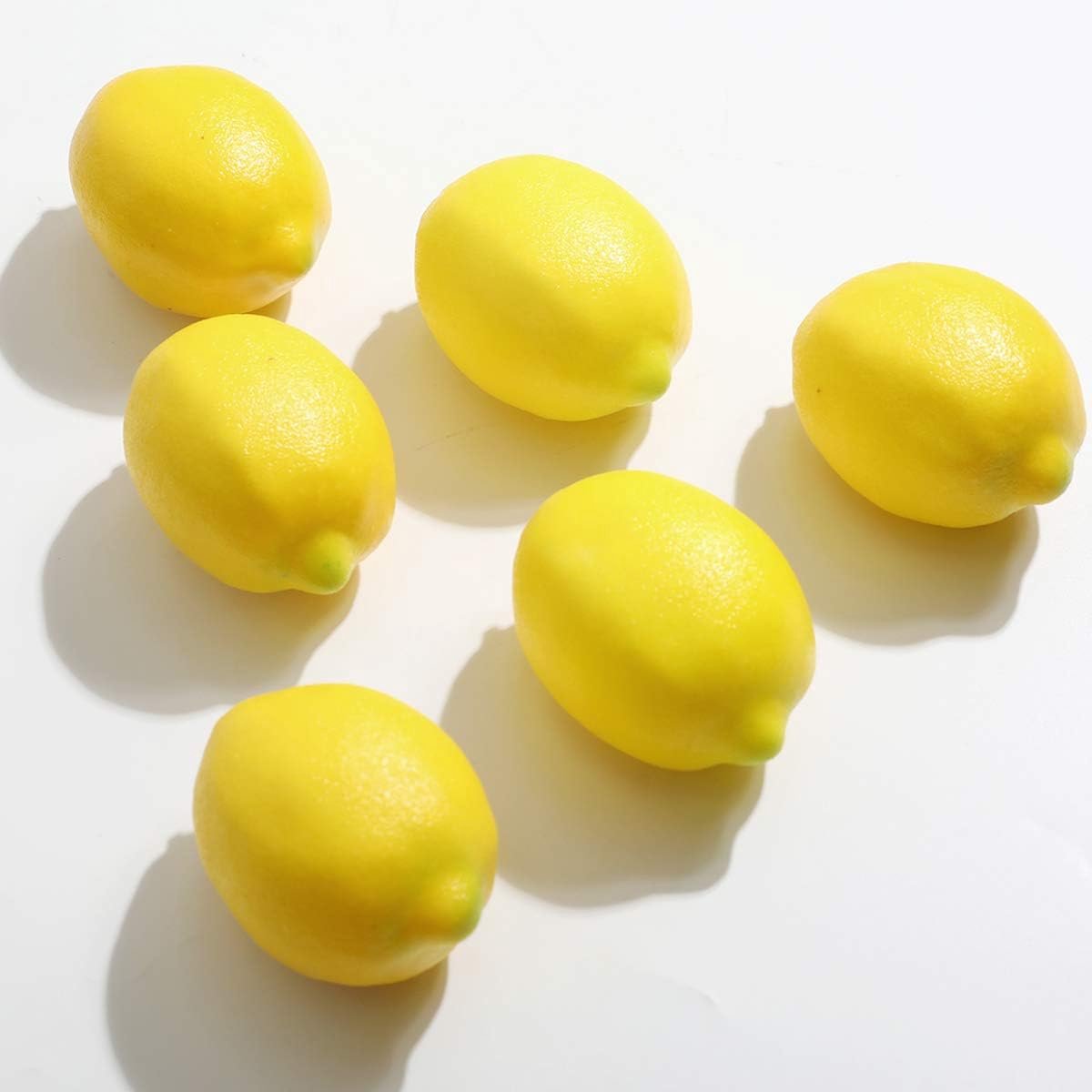 Kunstmatige levensmiddelen kunststof fruit voor thuis keuken feest decoratie festival realistische weergave (citroen geel - 6 stuks)