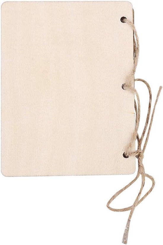 2 stks bruiloft wensen boek hout hennep touw gastenboeken souvenirs bruidsdouche geschenken bruiloft decoratie (#2) — afbeelding 5