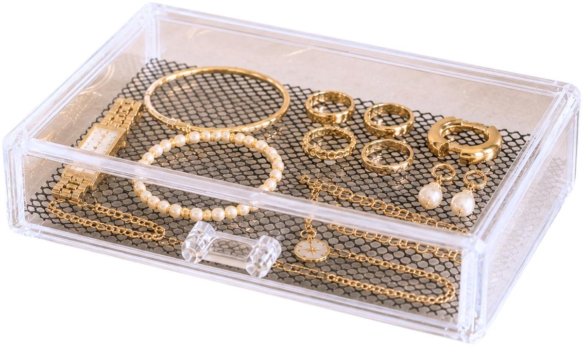 Benson care organizer - transparant - kunststof - 18 x 12 x 5 cm - opbergbakje