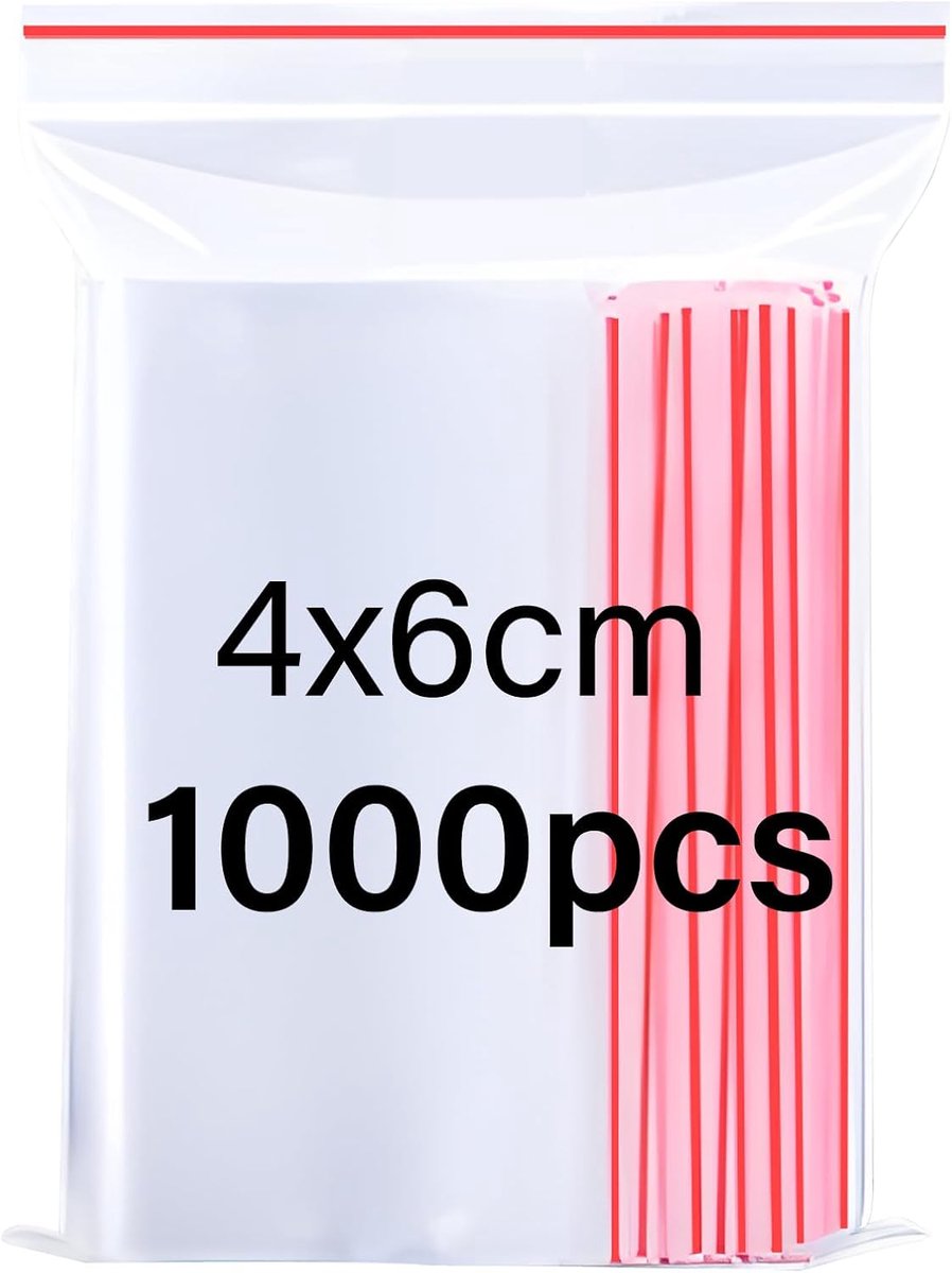1000st 4 6cm Draagbare Sluiting Ziplock-zakje Vergrendelbare