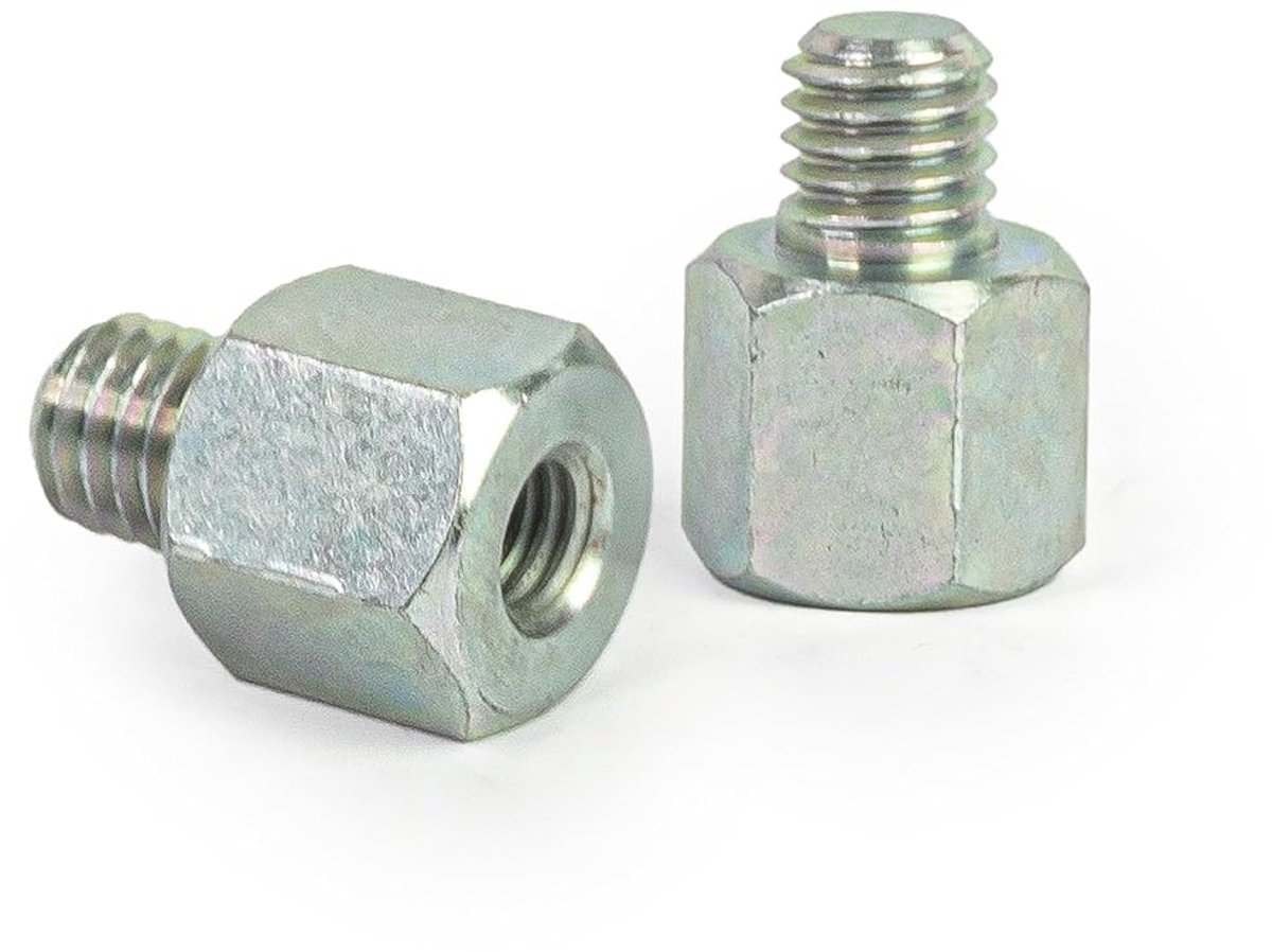 2 x verloopstuk M6 naar M8 – Made in Germany – verloopnippel, verloopmoffen, spiegeladapter, draadadapter