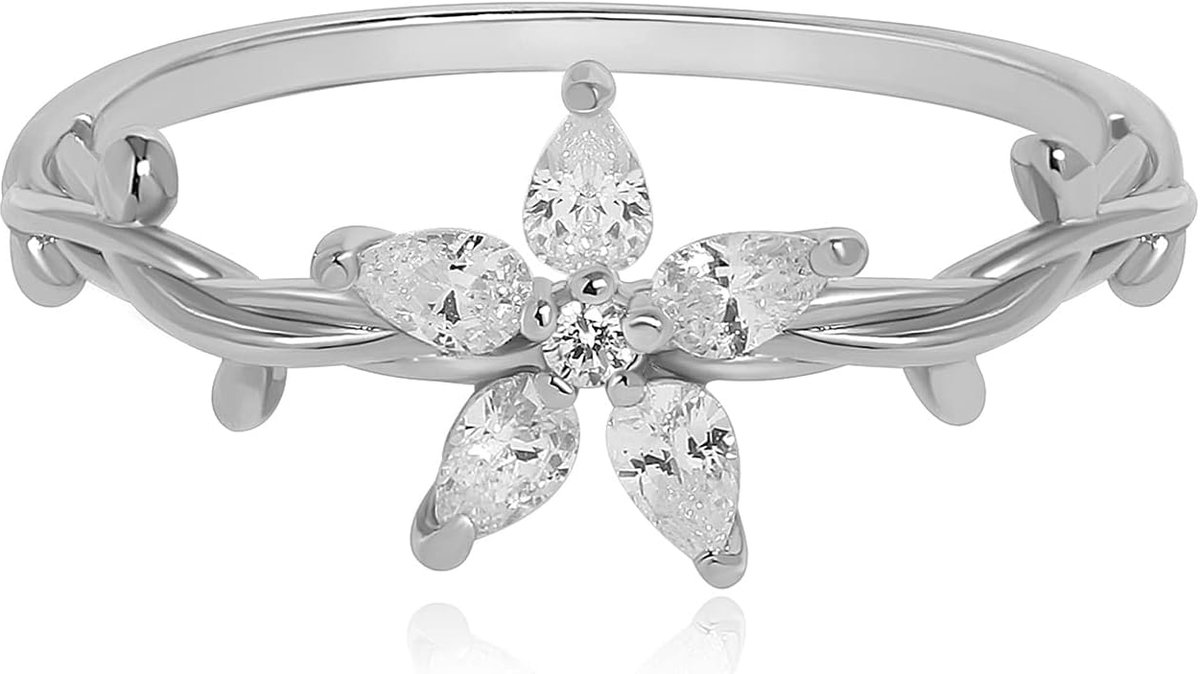 Dunne Stapelring Voor Dames 925 Sterling Zilver Belofte Ring