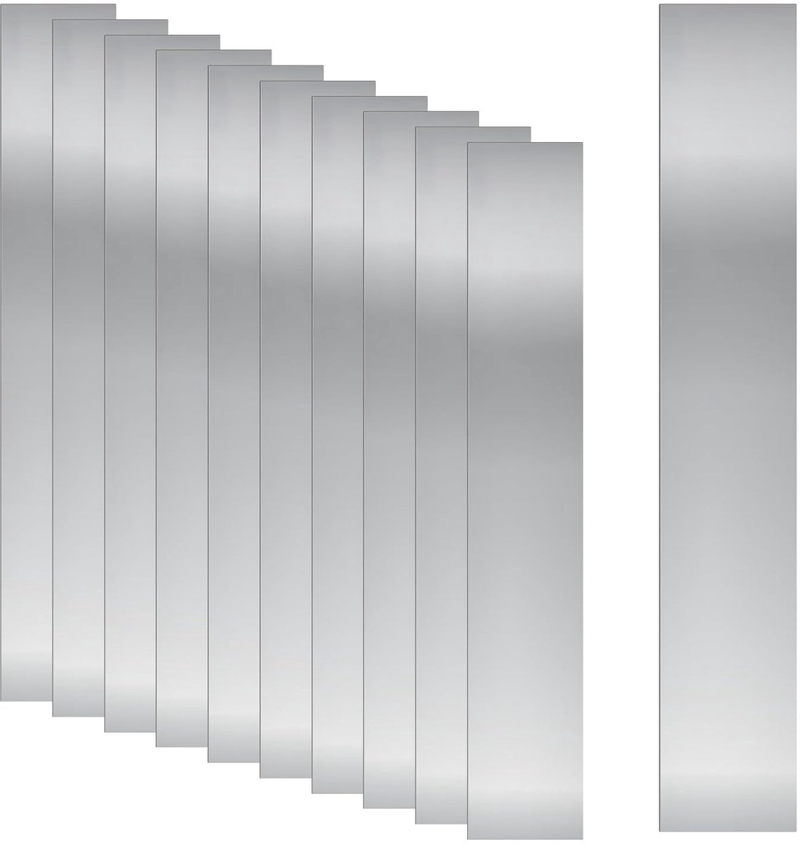 10 stuks 304 roestvrij stalen borgring voorraad, 1 inch (breedte) × 6