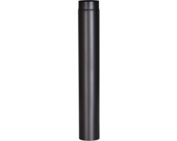R150/1 kachelpijp van 2 mm dik staal (rookbuis) in 150 mm diameter, voor kachels en haarden, Senotherm, zwart, 1000 mm lang | FIREFIX Senotherm coating, schoorsteenpijp, ovenaccessoires, uitlaatpijp voor kachel, vuurplaats, hittebestendig, robuust