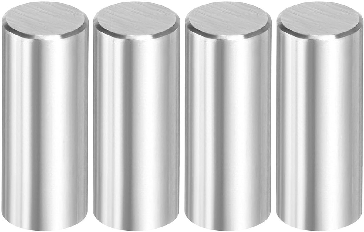 4 stuks 12 mm x 35 mm plugstiften, 316L roestvrij staal cilindrische