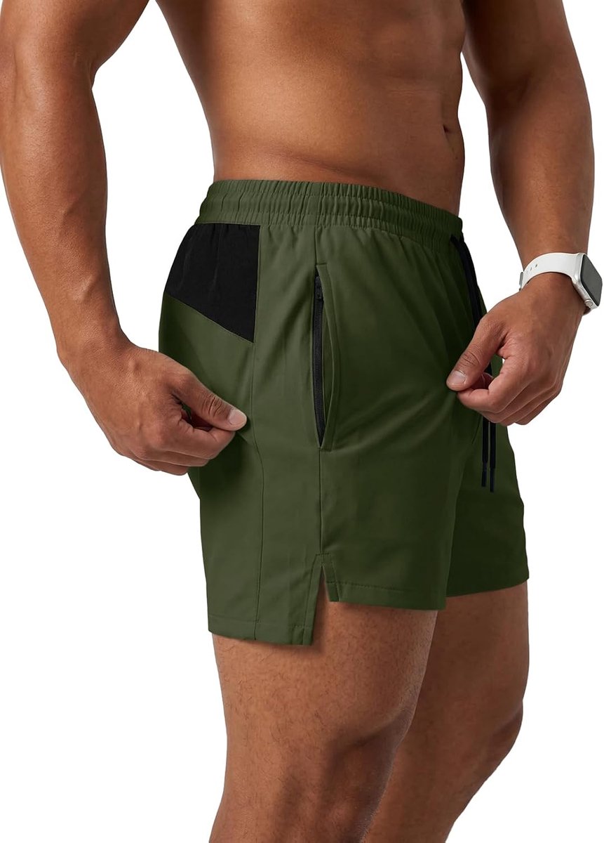 Cmdr Korte broek voor heren, hardloopshorts, sneldrogend en licht