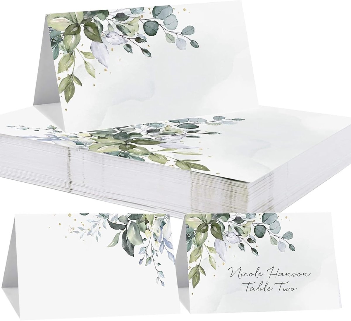 Plaatskaartjes, Plaatskaartjes voor tafeldecoraties, Elegant