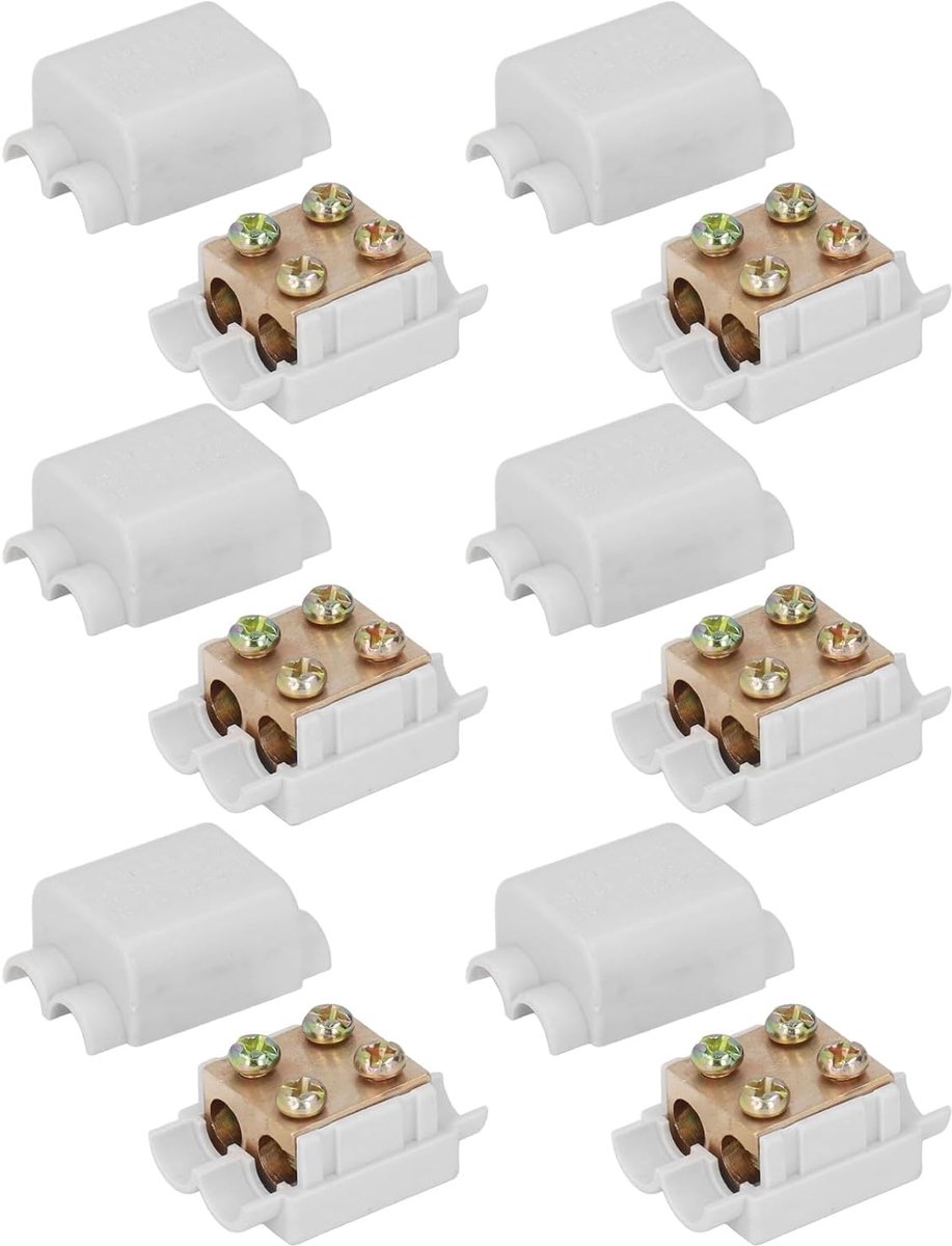 6 STKS T Type Draad Connector Draad Splitter Connector 1000 V 100A High Power Splice Terminal Block No Break Quick Connectors ZK-1216