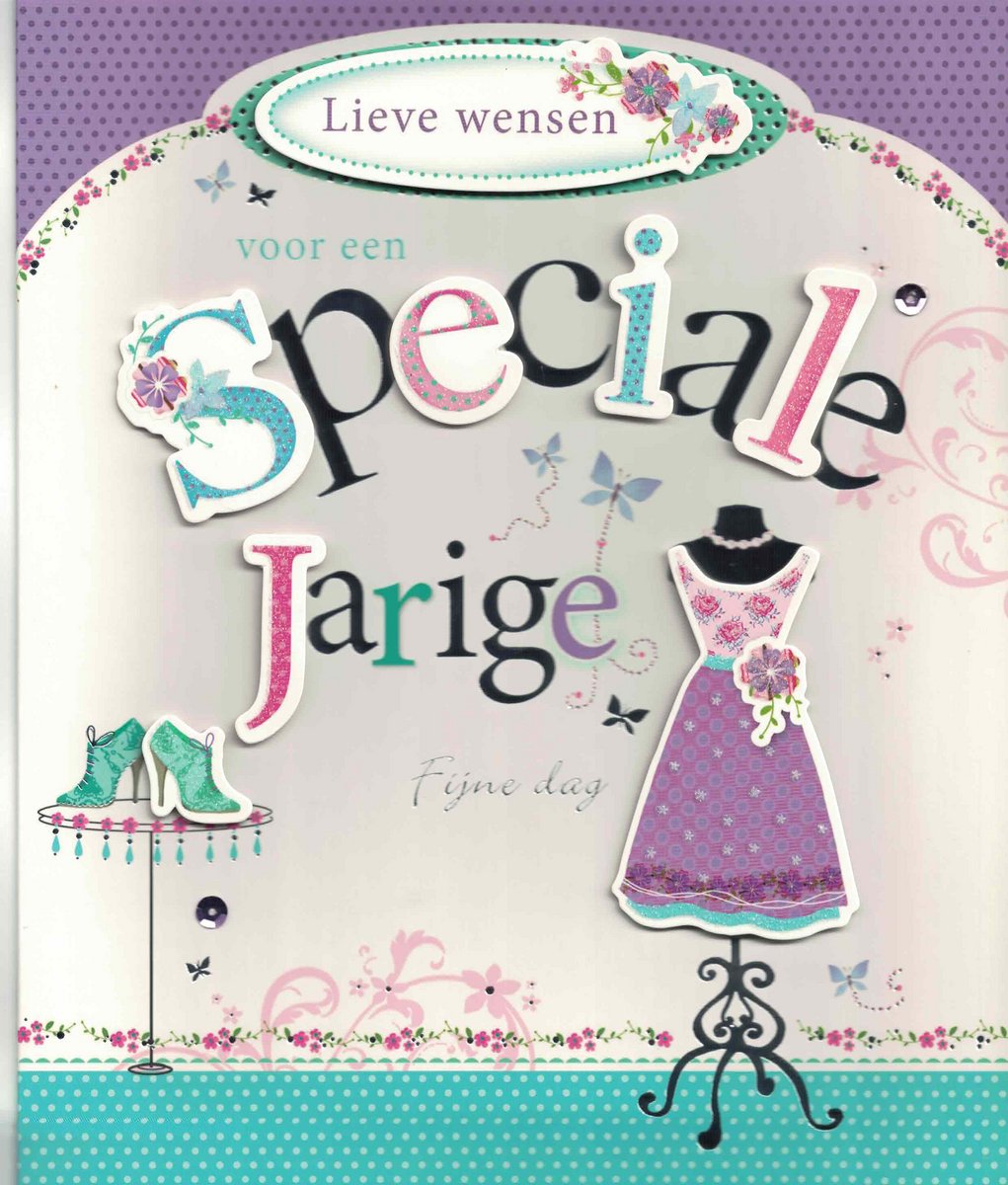 Grote wenskaart - wenskaart - verjaardag - van harte gefeliciteerd - verjaardag vrouw - jarig - van harte
