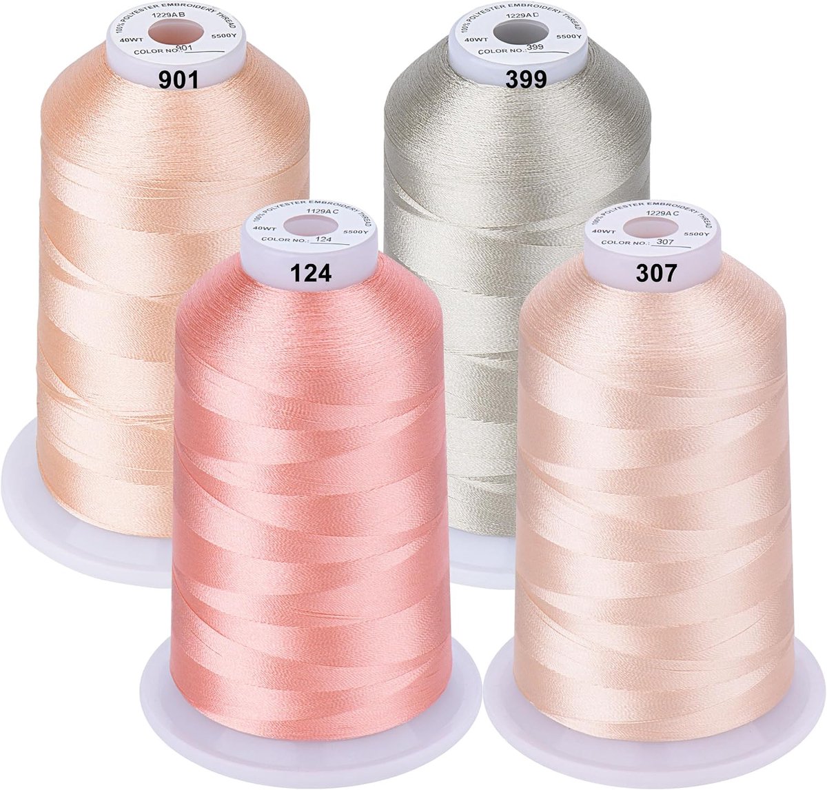 Polyester borduurgaren 5000 m spoelenset voor borduurmachines van