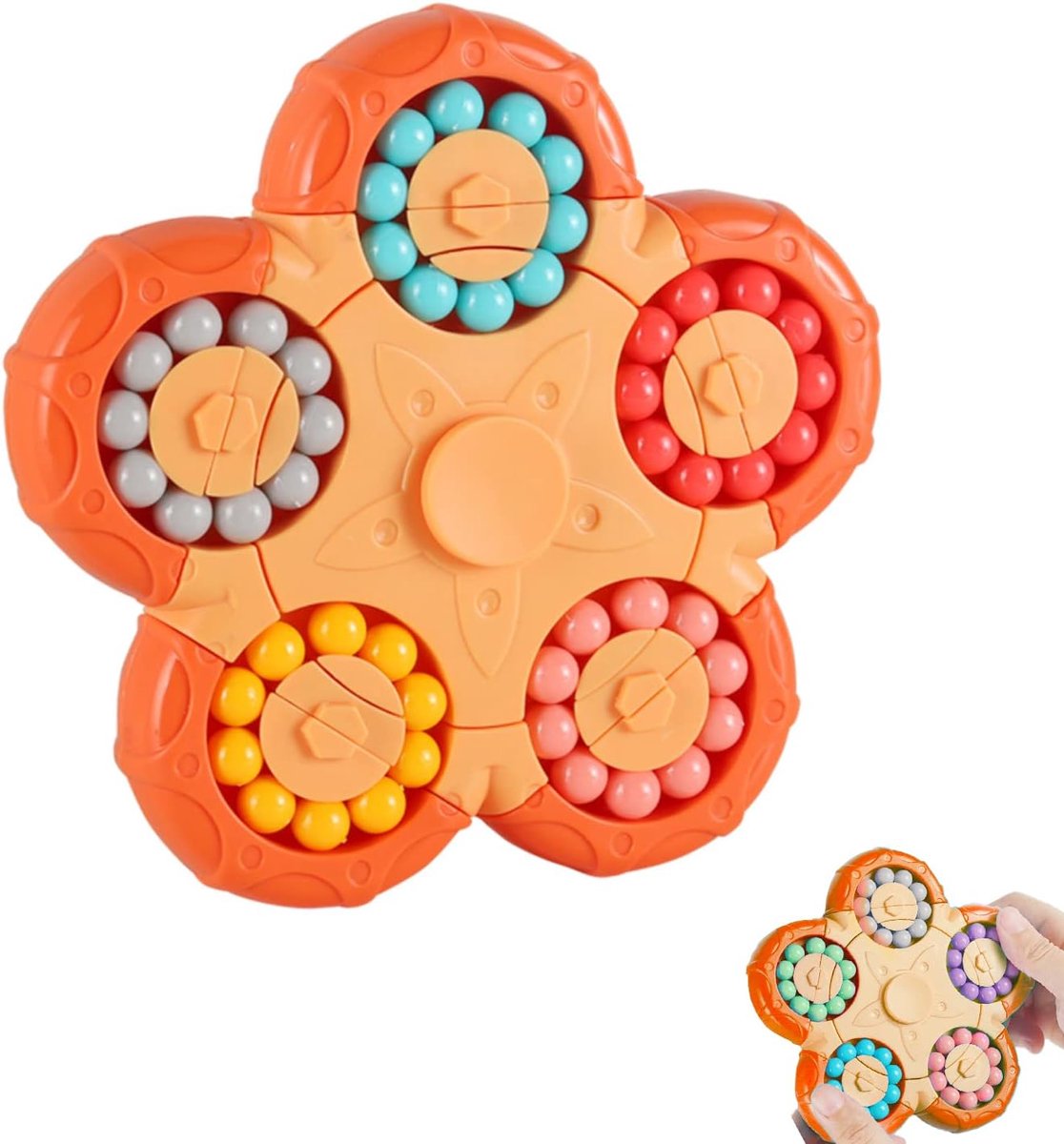Bean roterende kubus, handspinner, puzzel, speelgoed, verlichting