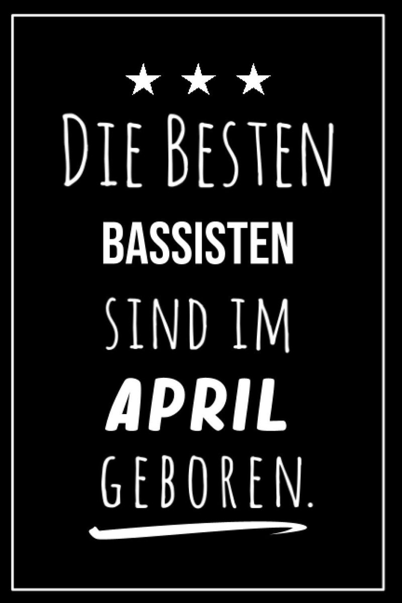 besten Bassisten sind im April geboren: Notizbuch A5 I Dotted I 160 Seiten I Tolles Geschenk für Kollegen, Familie & Freunde
