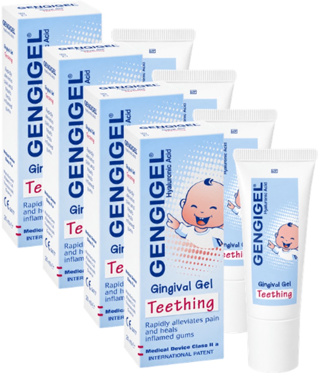 4x Gengigel Baby Tandvleesgel Teething - 20 ml - Doorkomende Tandjes