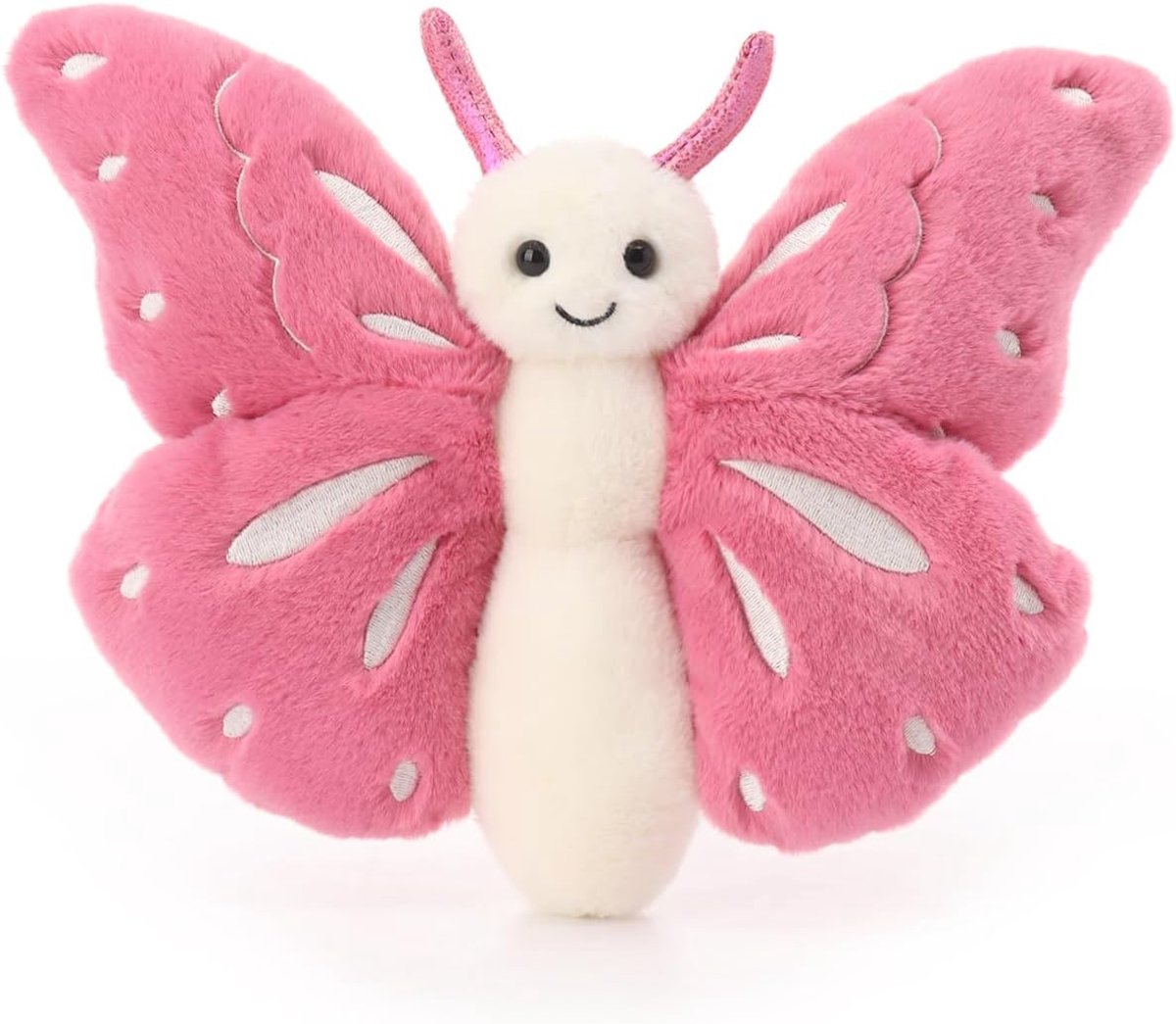 Lamb Vlinder pluche dier knuffeldier knuffeldier knalroze 19 cm
