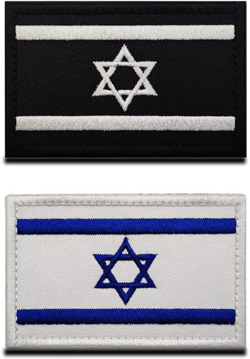 2 stuks Israëlische Israëlische vlaggen patches, Joodse Davidster