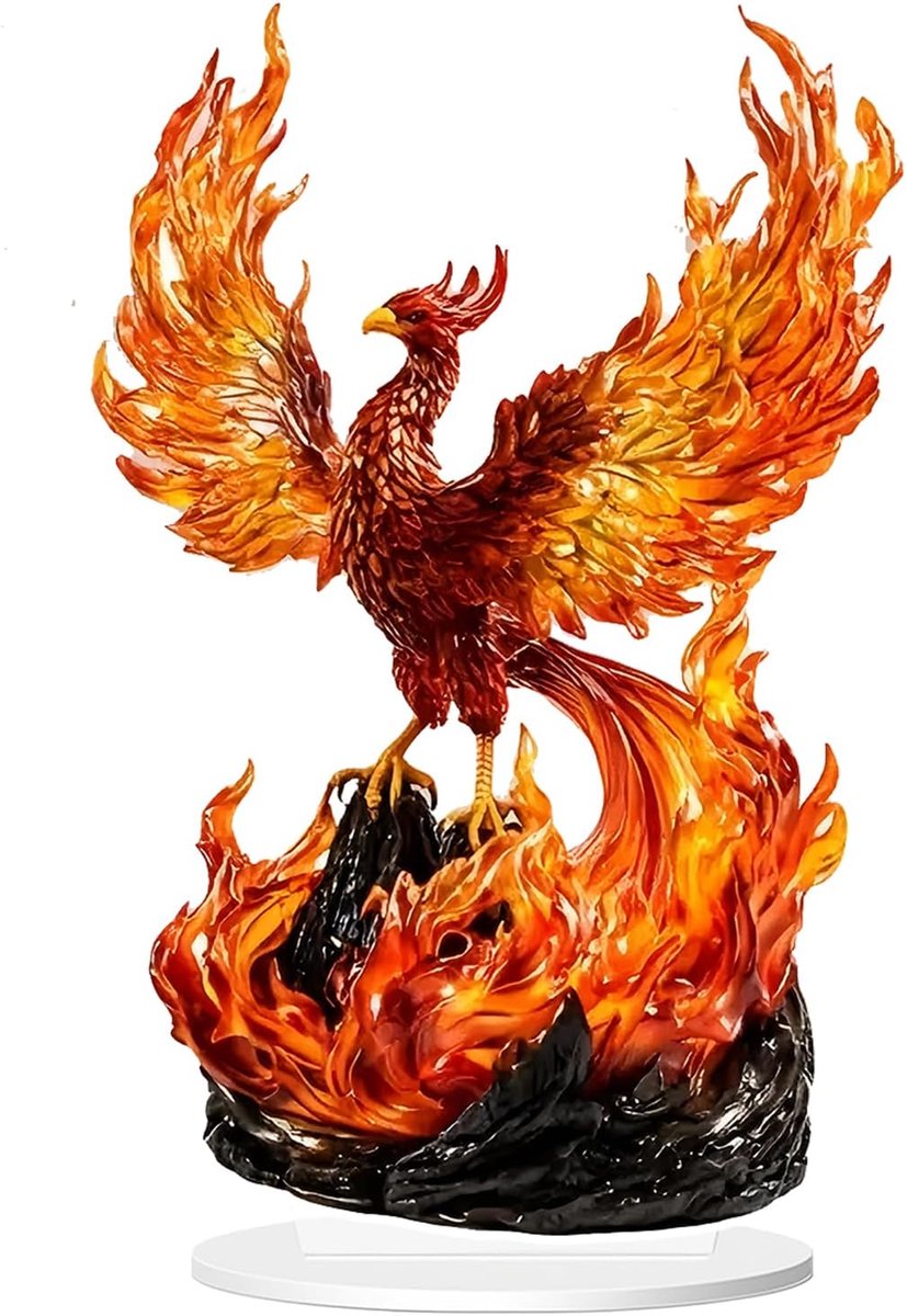 Phoenix Decoratie, vuur Phoenix beeldje, 2D acryl desktop decoratie, creatieve geschenken, vakantiegeschenken, kunst decoratie stukken, mooie stukken