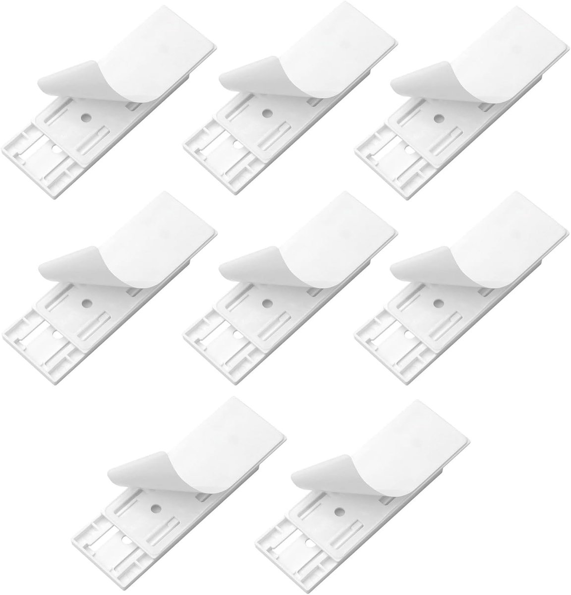 8 stekkerdooshouder, zelfklevende wandbevestiging voor stopcontacten, wifi-routers, afstandsbedieningen en zakdoekdozen, ideaal voor het organiseren van kabels in keuken, badkamer en thuis