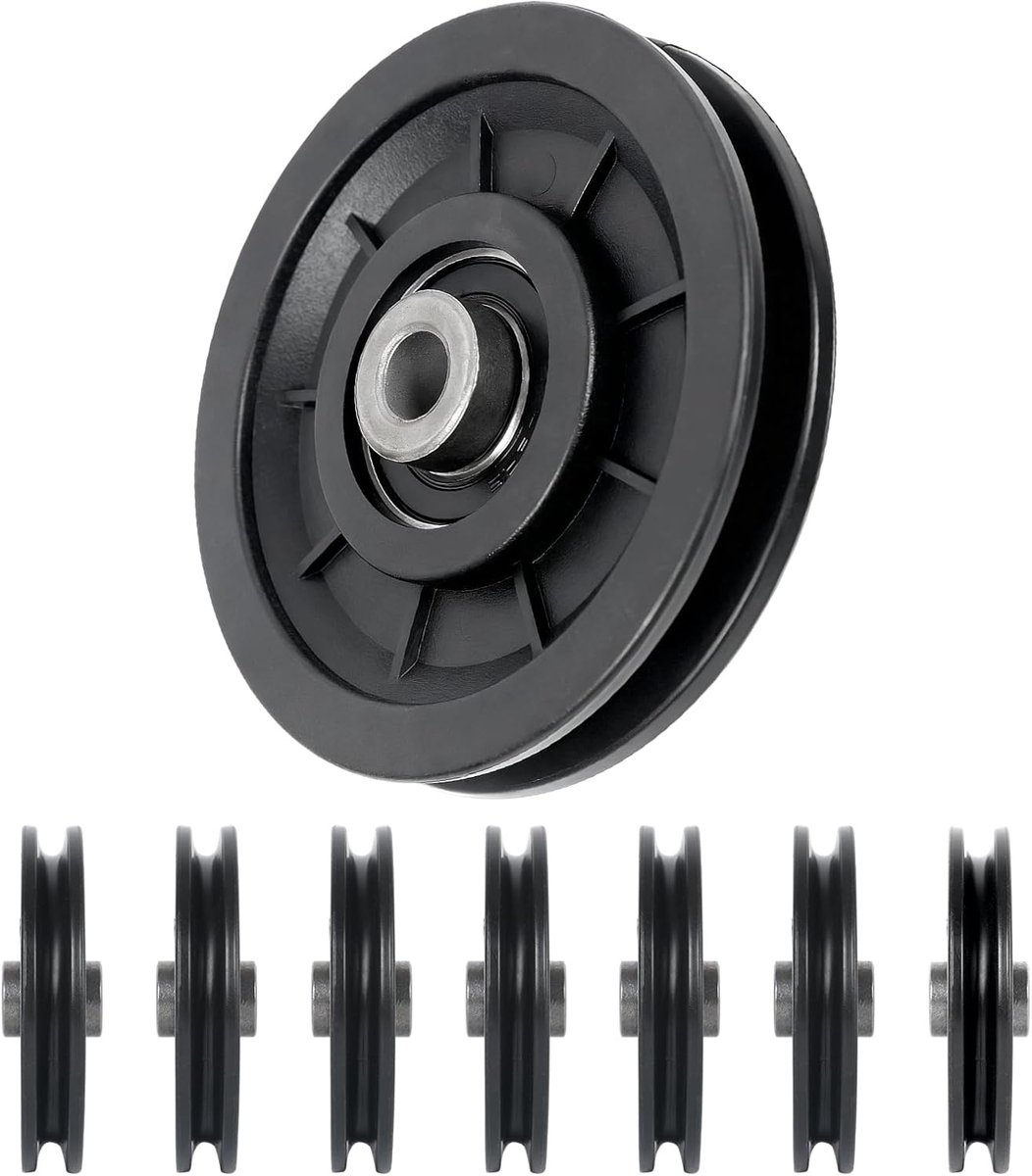 8 stuks 90 mm nylon kabelrol katrol universele lagers riemschijf draadkabelrol voor gym kabelmachine reserveonderdeel garagedeur