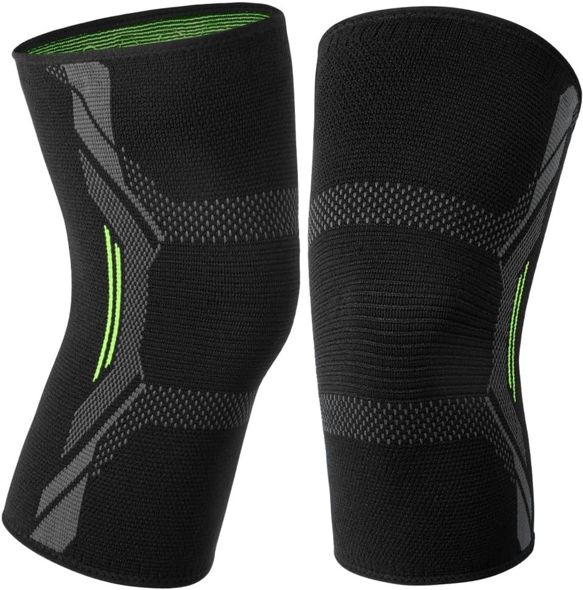 Kniesteun voor dames en heren, 2 stuks compressie kniebrace, professionele kniebrace, kniecompressiemouw voor meniscusscheur, artritis, gewrichtspijn, ligamentletsel, hardlopen, gewichtheffen (M
