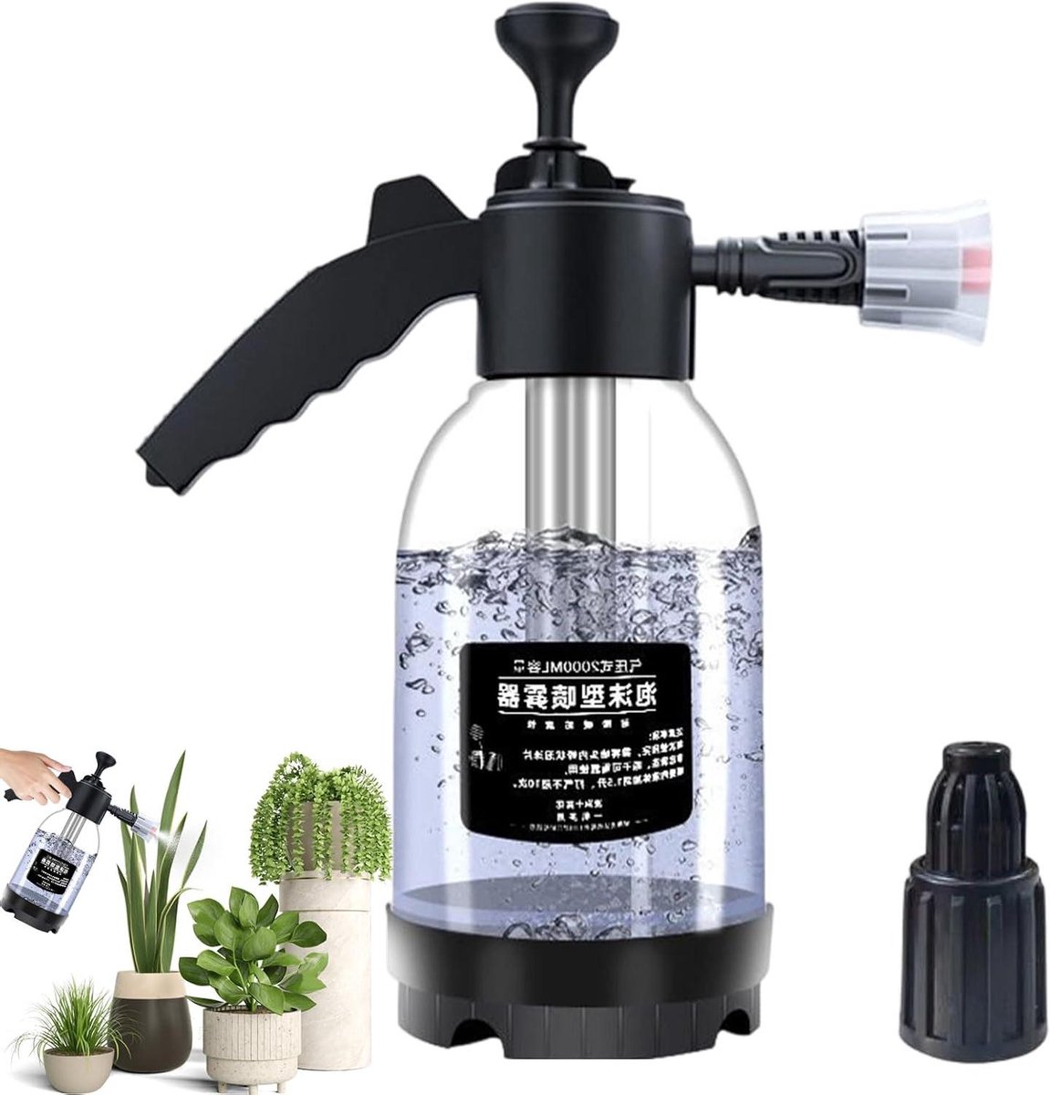 Drukspuit 2 Liter - Tuinspuit Handspuit - Planten Water Geven - Schuim Detergent Geschikt - 2 Liter - Wit