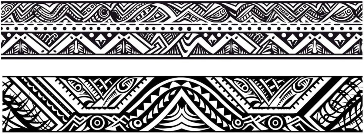 Tijdelijke armband Maori Tattoos Tribal Tattoos Japan KAB06 24