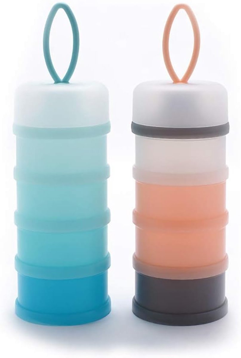 2 stks Baby Melk Poeder Dispenser 480 ml Twist-Lock Stapelbare On-The-Go BPA Gratis Melkpoeder Dispenser & Snack Opslag Container/Grain/Voedsel/Fruit/Snacks