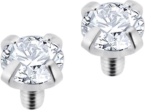 316L chirurgisch staal glitter microdermale piercing ankertopjes — afbeelding 5