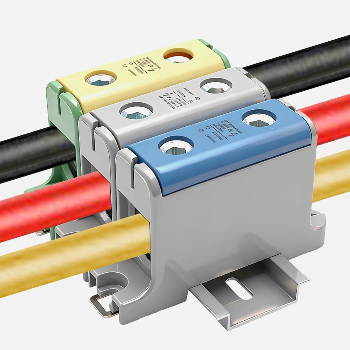 DIN-rail aansluitblok 220A AC800V/DC1000V - Industriële elektrische verbindingsoplossing voor schakelkasten, hernieuwbare energie en het bouwen van sterkstroomcircuits