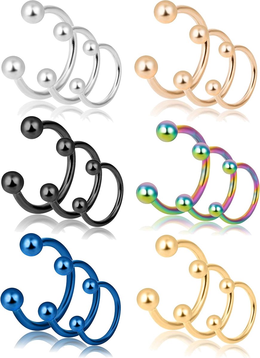Piercing Septum hoefijzer hoefijzer hoepels Acciaio roestvrij stalen