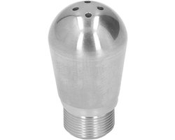Stoommondstuk Koffiezetapparaat - Melkschuimuitloop Vervanging - Melkschuim Creëren - Vier Gaten Ontwerp - 1 mm Gatdiameter - Zilver
