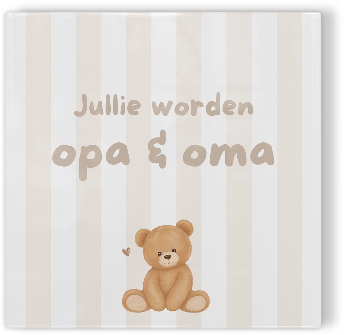 Tegeltje Jullie worden opa & oma! - tegeltje zwangerschapsaankondiging - tegeltje met tekst