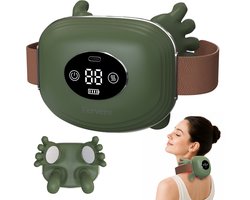 Fervere Premium 4D Nekmassage Apparaat - Bionische Massagehanden met Warmte - Draadloze Shiatsu Massager - LED Display - Voor Nek, Schouders, Rug, Armen & Benen - Donkergroen