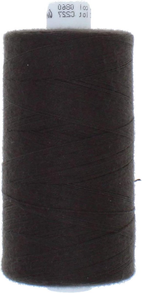 Naaigaren Polyester - Naaimachinegaren Garenrollen - Kleding Repareren - Hoge Scheurvastheid - 1000 meter - Zwartbruin