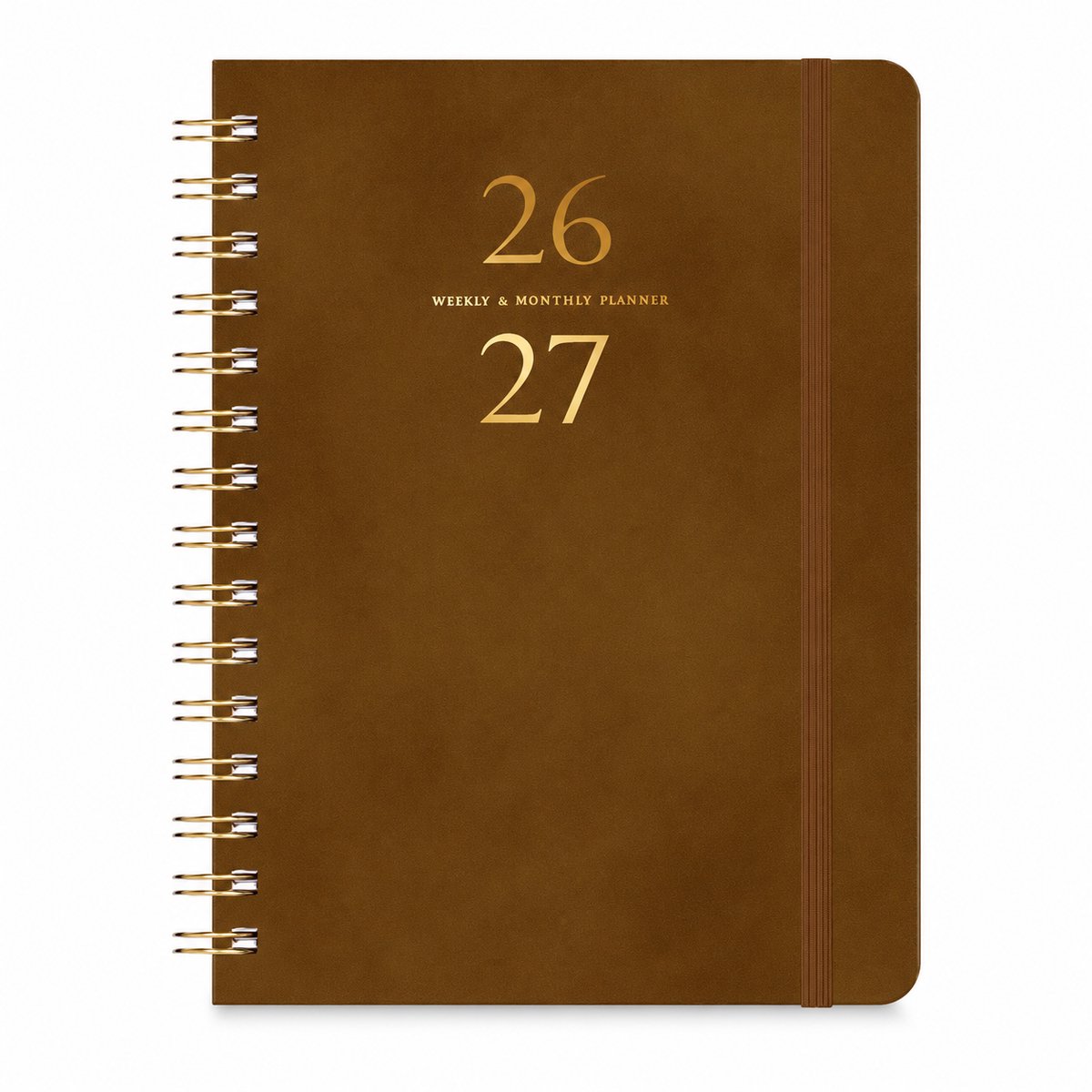 Bobypet - Academische Agenda 2026-2027 - Jaarplanner Juli 2026 tot Juni 2027 - Week en Maand Overzicht - Hardcover Planner met Tabs - Bruin