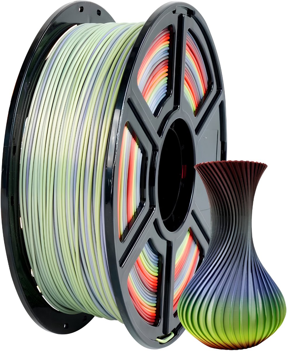 FlashForge PLA Filament - Rainbow Candy - 1.75mm - Biologisch Afbreekbaar - 1kg