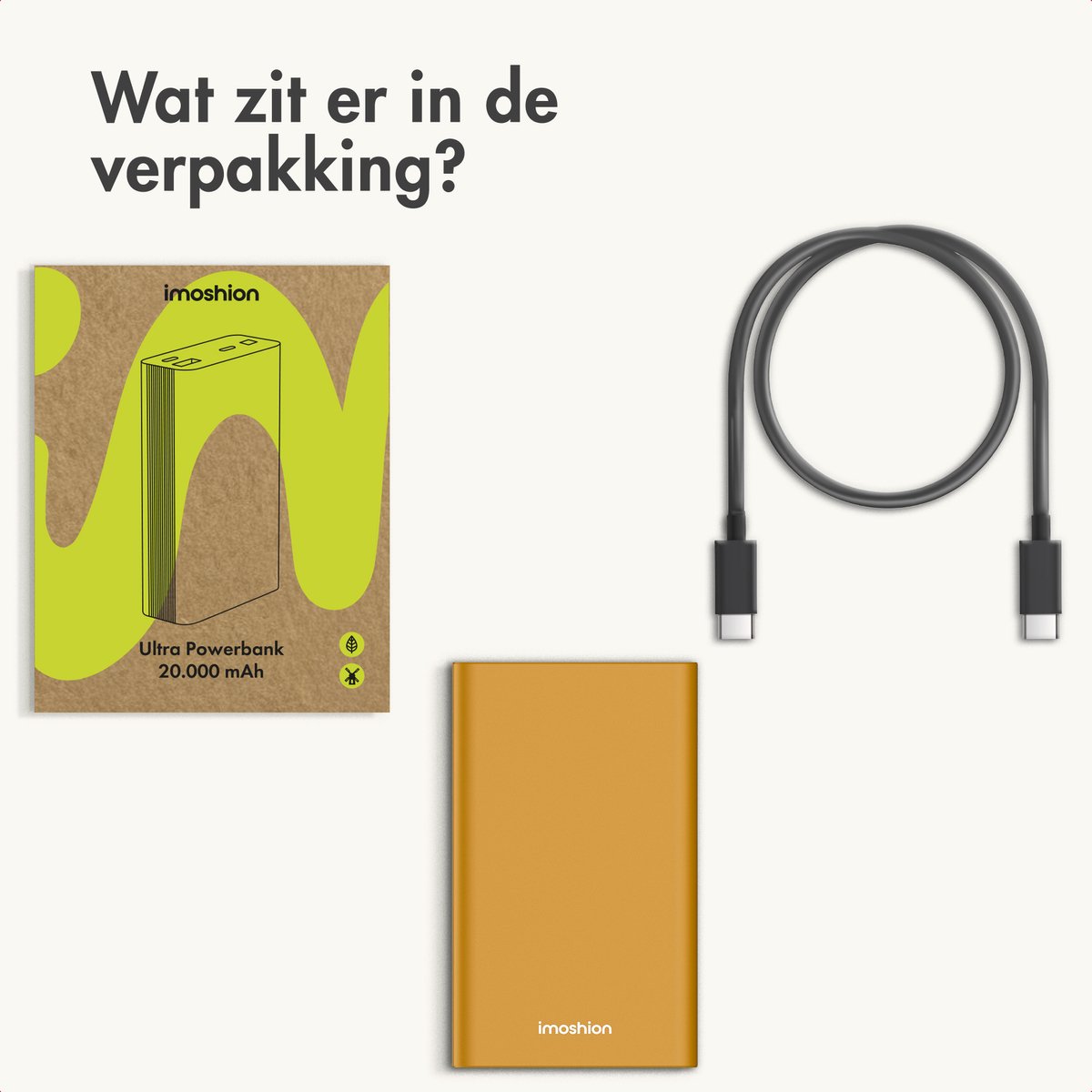 imoshion® Powerbank 20000 mAh - 30W Ultra Snellader - 4x Smartphone Opladen - USB C / USB A - Powerbanks - Universeel - Quick Charge 3.0 en Power Delivery — cadeau in Telefoon & Tablet - foto 7