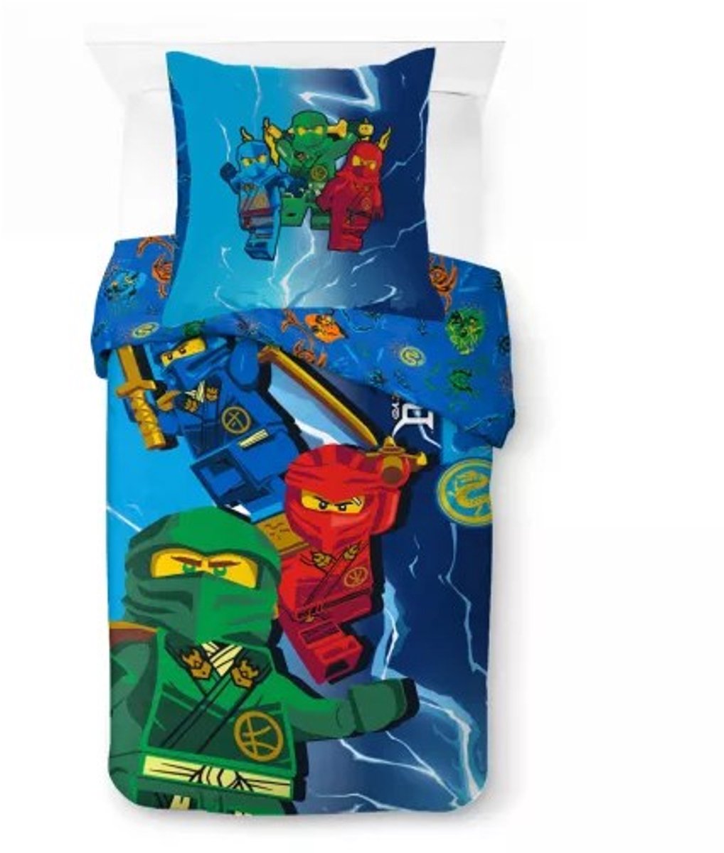 Lego ninjago dekbedovertrek 140 x 200 cm Rising - Katoen - 70 x 90 cm