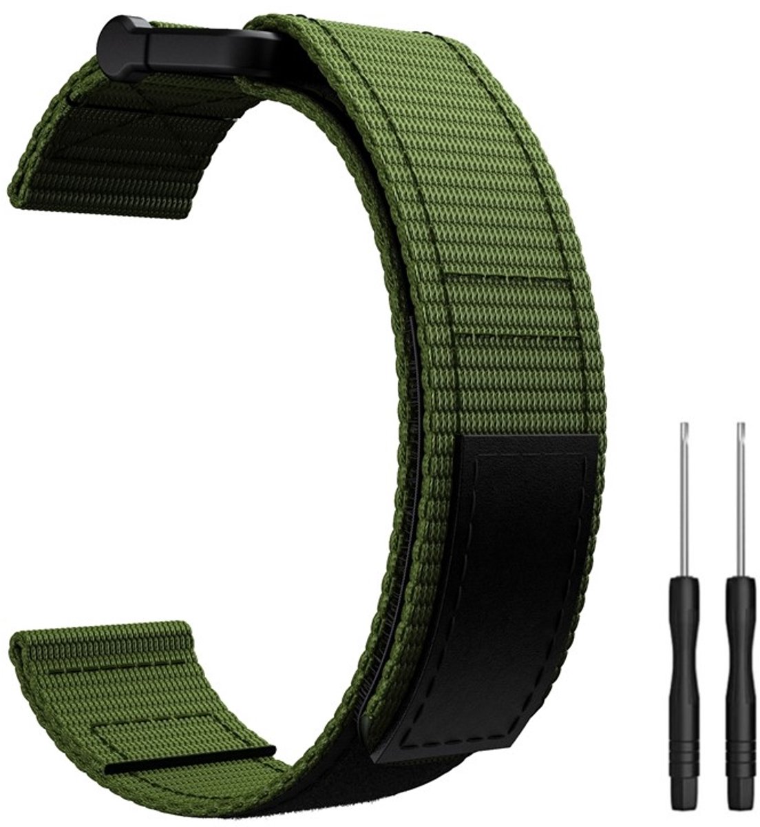 Horlogeband compatibel met Garmin Fenix 7/6/5 22 mm Nylon - Verstelbare klittenband en montagemateriaal