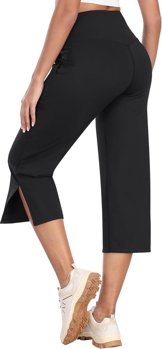 Wandelbroek voor dames, capri, yogabroek, zomer, sneldrogend, ademend, leggings voor hardlopen, sportschool