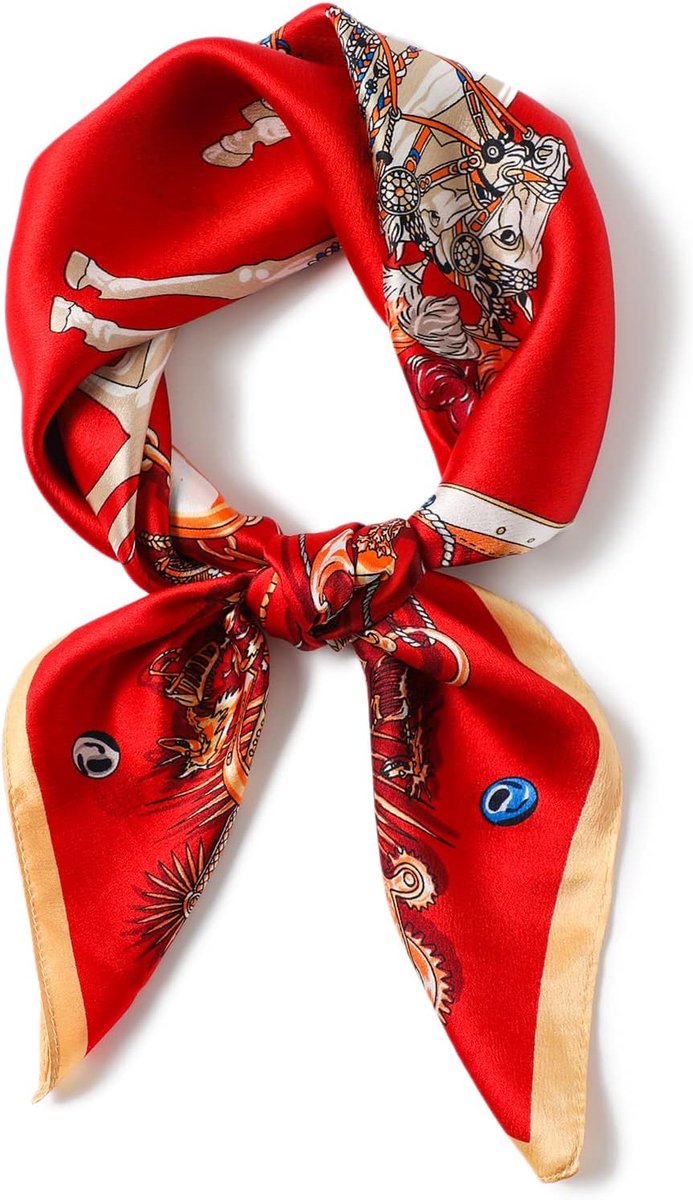 Zijden Sjaal 100% Pure Mulberry Zijde - 68x68cm Vierkante Dames Halsdoek - Zacht & Ademend - Luxe Giftverpakking