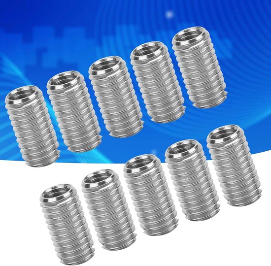 10 Stks Innerlijke M6 * 1.0 Buitenste M8 * 1.25 Lengte 15mm Sleufschroefdraad Inserts — afbeelding 4