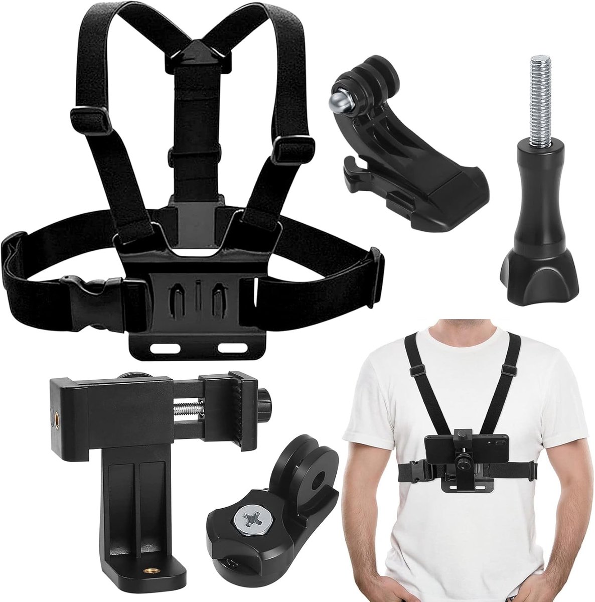 multifunctionele riemhouder voor mobiele telefoon, verstelbare fixatiehouder voor GoPro Hero 2018/7/6/5/4/3, sessie, camera