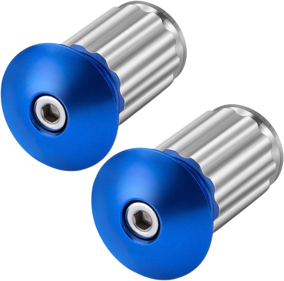 Fiets Stuureindkappen - Handvat Doppen - Fietsen Comfort - Aluminiumlegering - Standaard Maat - Blauw